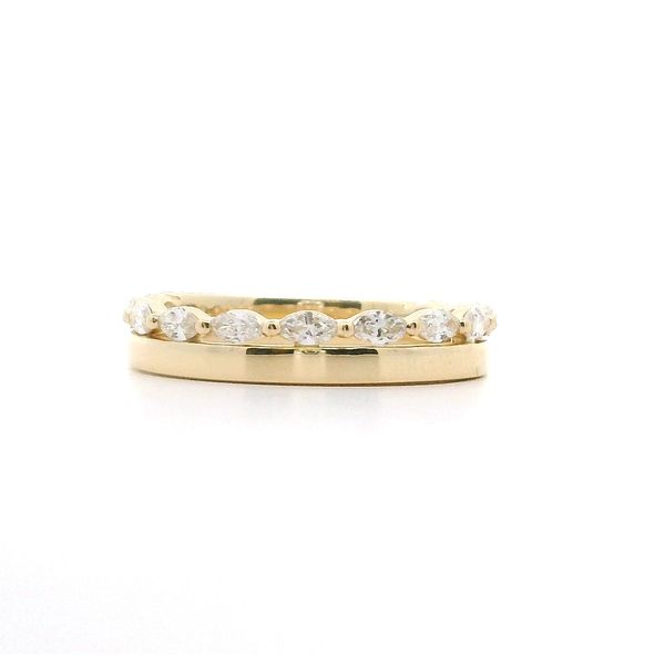 14K YG 0.55ctw Marquise Lab Grown Diamond Band, 12MQ Blocher Jewelers Ellwood City, PA