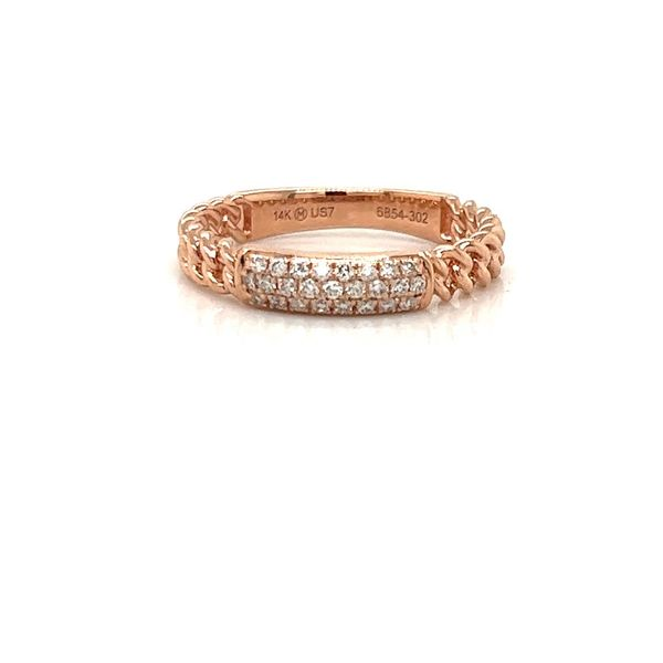 14K Rose Gold Diamond Fashion Ring 0.17CT Blocher Jewelers Ellwood City, PA