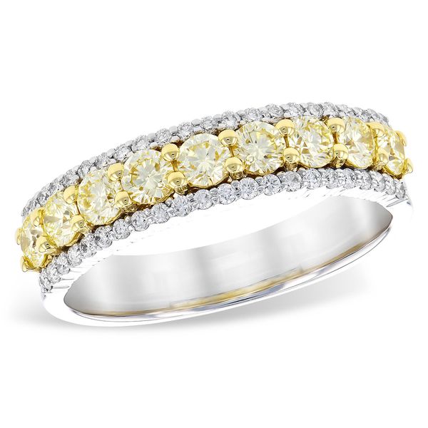Two-Tone Fashion Ring with Yellow Diamonds Blocher Jewelers Ellwood City, PA