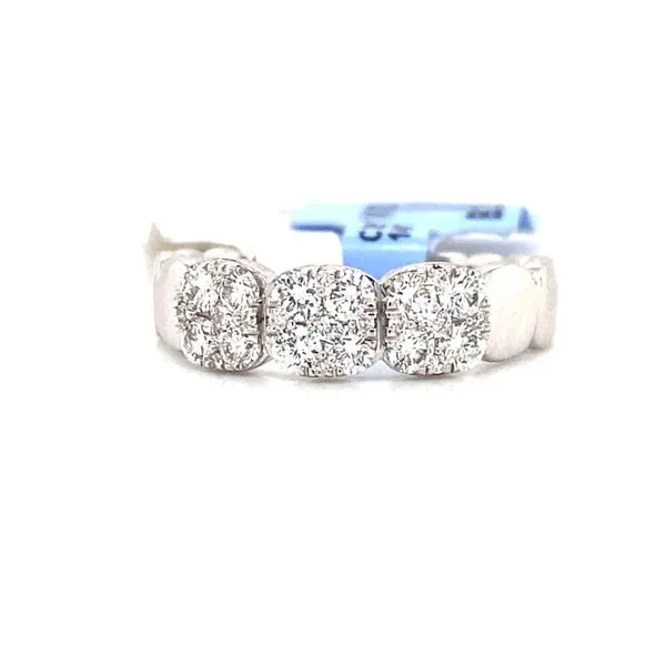 14K White Gold 3 Diamond Cluster Fashion Ring Blocher Jewelers Ellwood City, PA