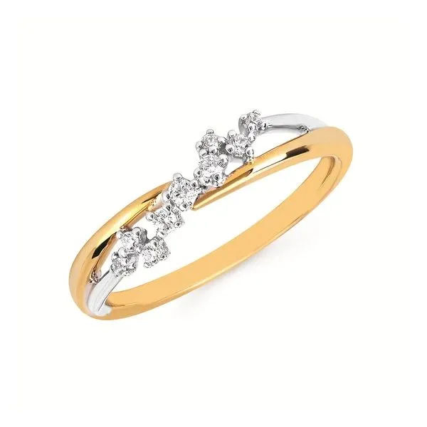 14K Two-Tone Diamond Fashion Ring 0.10Tw Blocher Jewelers Ellwood City, PA