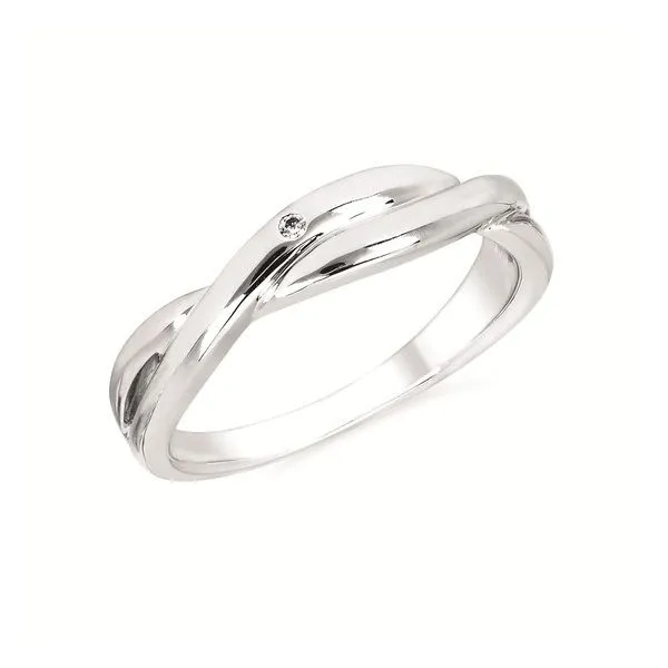 Sterling Silver Twisted Diamond Ring 0.01Tw Blocher Jewelers Ellwood City, PA