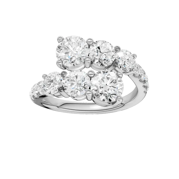 14K White Gold Lab Grown Diamond Bypass Ring 3.08CTW Blocher Jewelers Ellwood City, PA