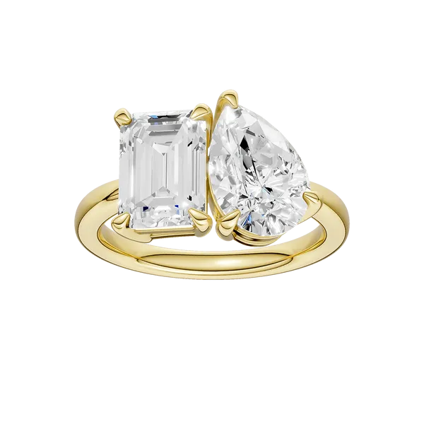 14K Yellow Gold Toi et Moi Ring 3.82CTW Blocher Jewelers Ellwood City, PA