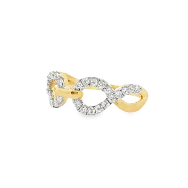 10K Yellow Gold 0.33ctw Diamond Infinity Ring Size 7 Image 2 Blocher Jewelers Ellwood City, PA