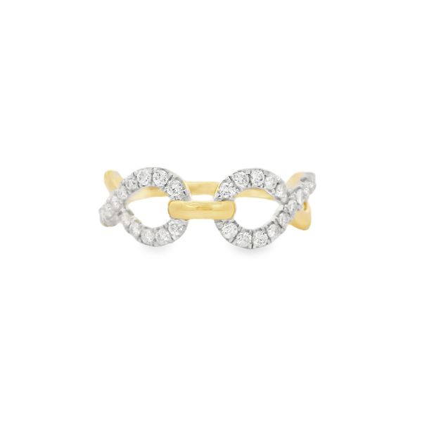10K Yellow Gold 0.33ctw Diamond Infinity Ring Size 7 Blocher Jewelers Ellwood City, PA