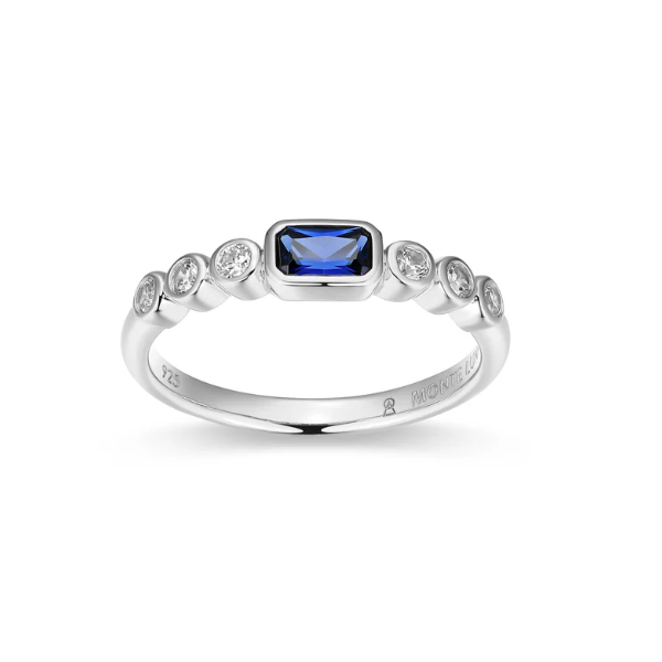 Lab-Created Blue Sapphire & Lab-Created Diamond Ring, Size 7, G-H, SI Blocher Jewelers Ellwood City, PA