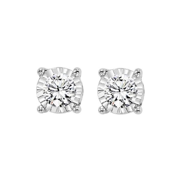 14K White Gold Diamond Studs 0.75CT Blocher Jewelers Ellwood City, PA