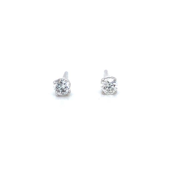 14K White Gold Diamond Studs Blocher Jewelers Ellwood City, PA