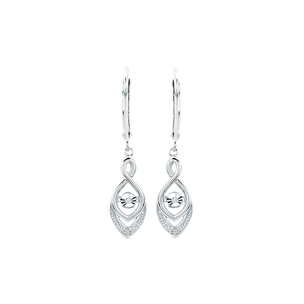 Sterling Silver Dancing Diamond Earrings Blocher Jewelers Ellwood City, PA