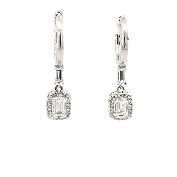 14K White Gold Lab-Grown Diamond Dangle Earrings 1.88Tw Blocher Jewelers Ellwood City, PA