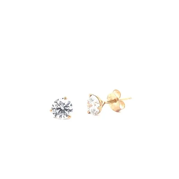14K Yellow Gold Lab Grown Solitaire Diamond Studs Blocher Jewelers Ellwood City, PA