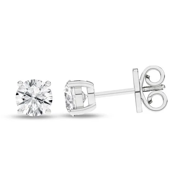 14K White Gold Round Lab Grown Diamond Studs 2=0.75Tw Blocher Jewelers Ellwood City, PA