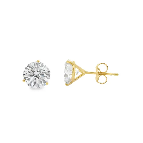 3ctw 14K Yellow Gold Round Brilliant LG Diamond Studs Blocher Jewelers Ellwood City, PA