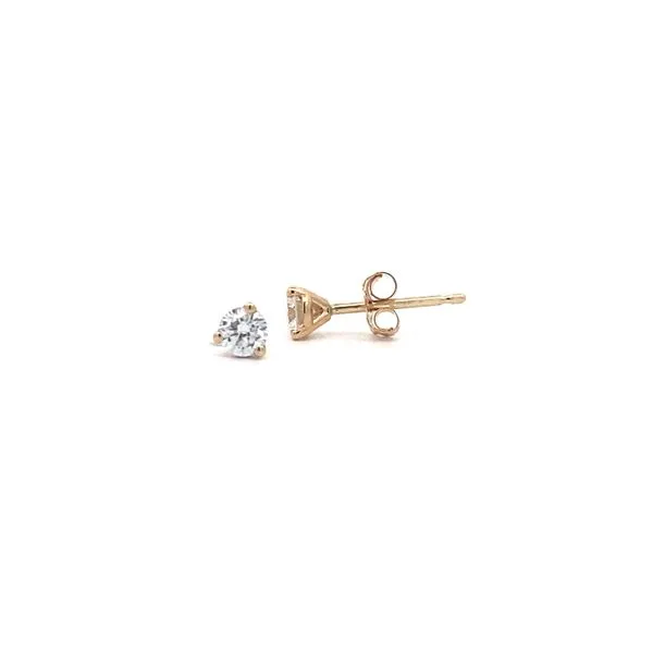 14K Yellow Gold Lab Grown Solitaire Diamond Studs Blocher Jewelers Ellwood City, PA
