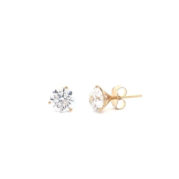 14K Yellow Gold Diamond Stud Earrings Blocher Jewelers Ellwood City, PA