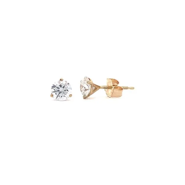 14K Yellow Gold Diamond Stud Earrings Blocher Jewelers Ellwood City, PA