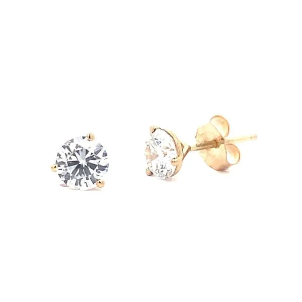 14K Yellow Gold Lab Grown Solitaire Diamond Studs  1 CTW Blocher Jewelers Ellwood City, PA