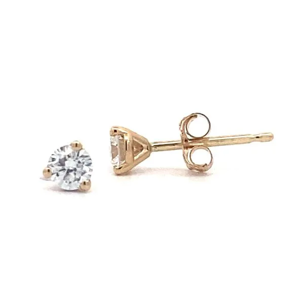 14K Yellow Gold Lab Grown Solitaire Diamond Studs 0.25CT Blocher Jewelers Ellwood City, PA