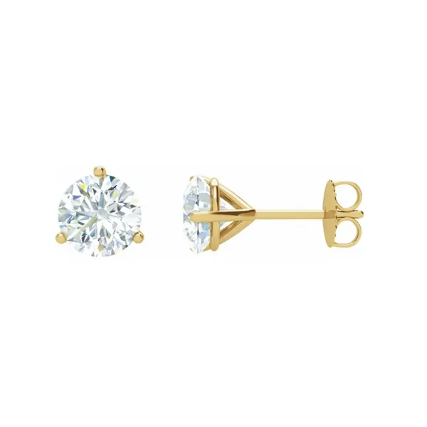 14K Yellow Gold Lab Grown Solitaire Diamond Studs 0.25CT Blocher Jewelers Ellwood City, PA