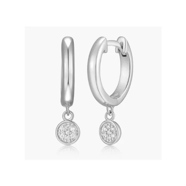 1/20ctw SS Lab Grown Diamond Round Drop Huggie Earrings, SI, G-H Blocher Jewelers Ellwood City, PA