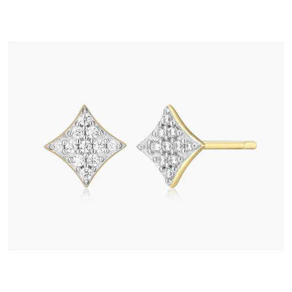 1/10ctw GP Star Pave Lab Grown Diamond Stud Earrings, SI, G-H Blocher Jewelers Ellwood City, PA