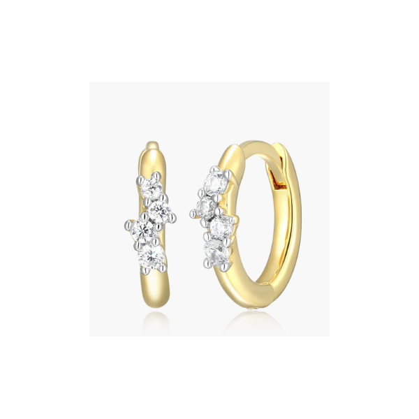 1/10ctw GP Petite Scattered Lab Grown Diamond Huggie Earrings, SI, G-H Blocher Jewelers Ellwood City, PA