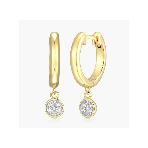 1/20ctw GP Round Drop Lab Grown Huggie Earrings, SI, G-H Blocher Jewelers Ellwood City, PA