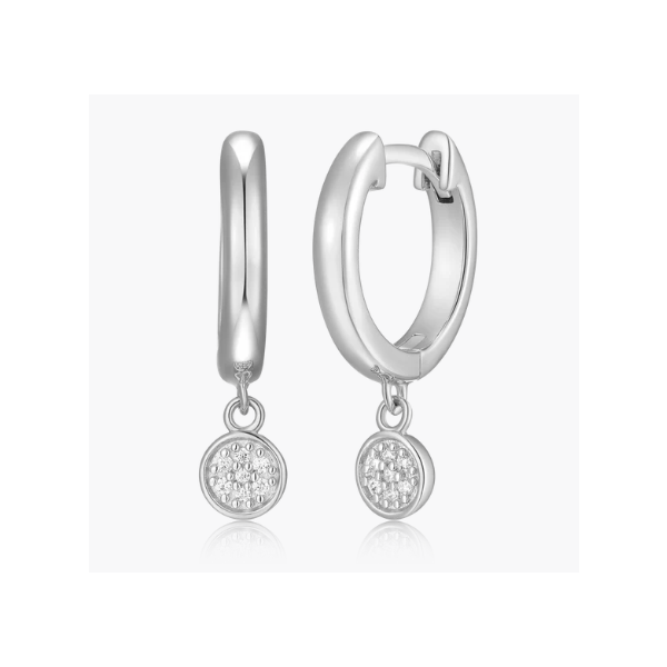 1/20ctw SS Lab Grown Diamond Round Drop Huggie Earrings, SI, G-H Blocher Jewelers Ellwood City, PA