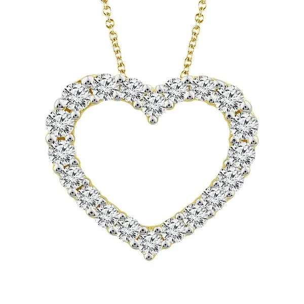 10K White Gold Diamond Heart Shaped Fashion Pendant 0.10 CT TW Blocher Jewelers Ellwood City, PA