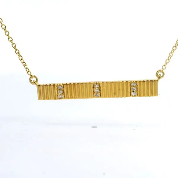 Sterling Silver Gold Plated Bar Pendant Blocher Jewelers Ellwood City, PA