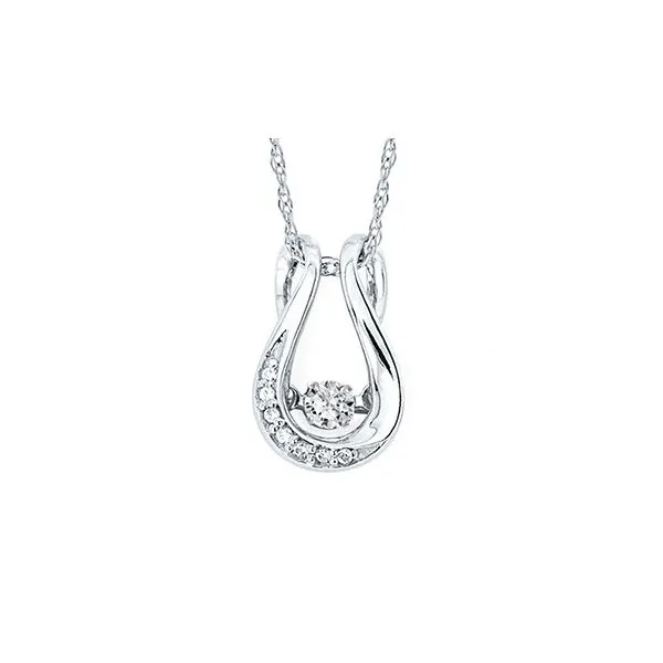 Shimmering Diamonds® Horseshoe Pendant In Sterling Silver With 1/10 Ctw. Diamonds Blocher Jewelers Ellwood City, PA