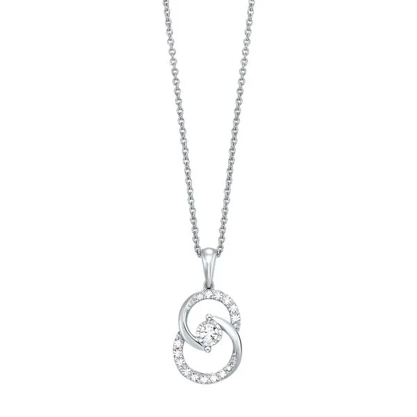 10K White Gold Diamond Marriage Symbol Necklace 0.25Tw Blocher Jewelers Ellwood City, PA