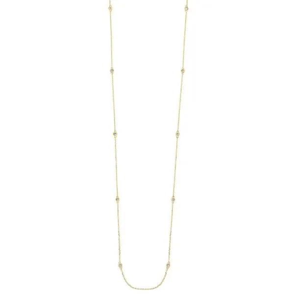 14K Yellow Gold Diamonds by the Yard Necklace 0.25Tw Blocher Jewelers Ellwood City, PA
