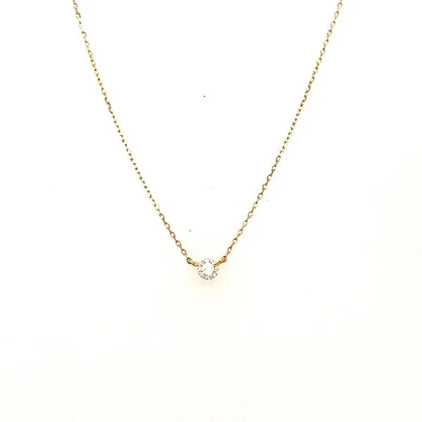 18K Yellow Gold Diamond Necklace 0.19tw Blocher Jewelers Ellwood City, PA