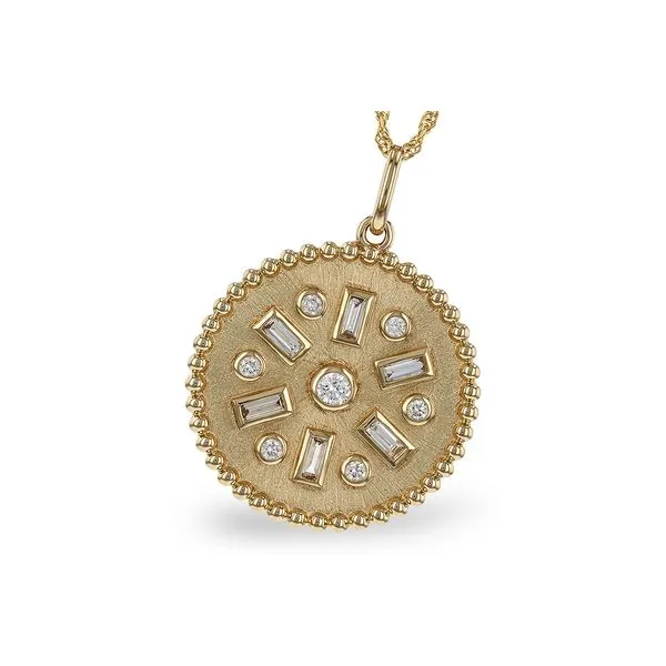 14K Yellow Gold Abstract Diamond Necklace with 0.40Tw Diamonds Blocher Jewelers Ellwood City, PA