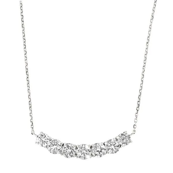 2 Carat Lab Grown Smiley Pendant in 14K White Gold Blocher Jewelers Ellwood City, PA