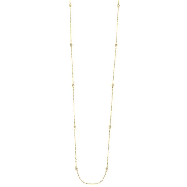 14K Yellow Gold Diamonds by the Yard Necklace 0.25Tw Blocher Jewelers Ellwood City, PA