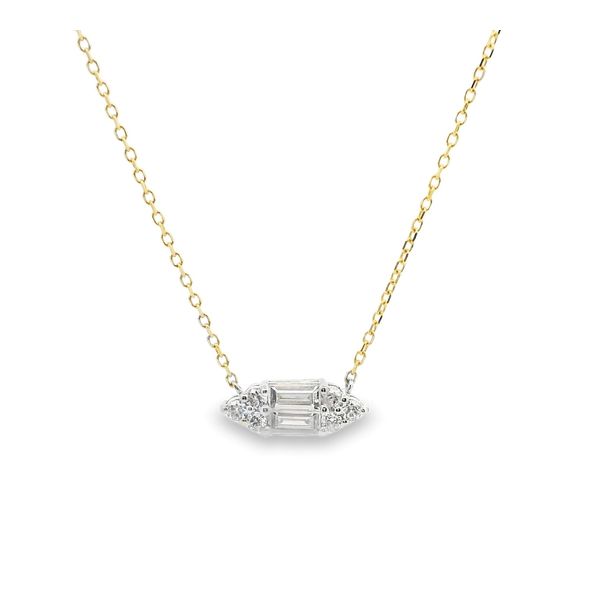 14K Two-Tone 0.35ctw Dutch Marquise Look Diamond Necklace 18
