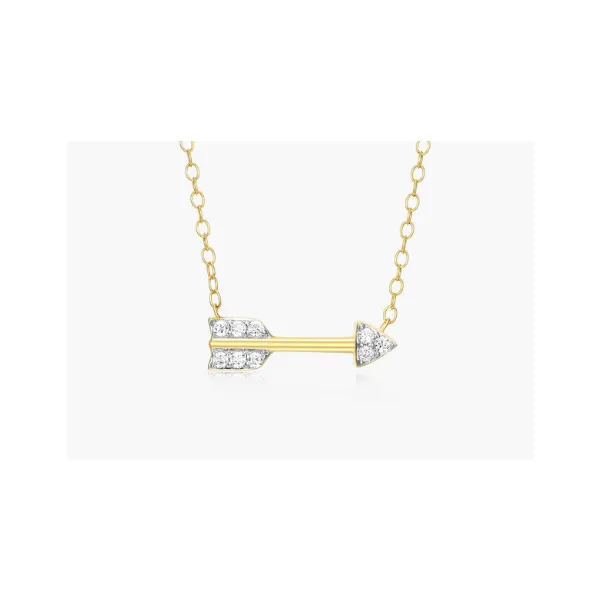 1/10ctw GP Lab Grown Diamond Arrow Necklace, SI, G-H, 18