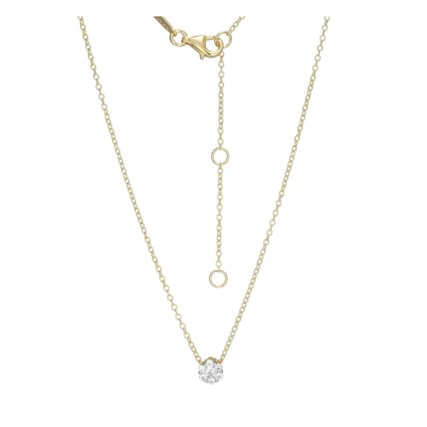 1/5ctw Cluster Lab-Created Diamond Pendant Necklace, 16