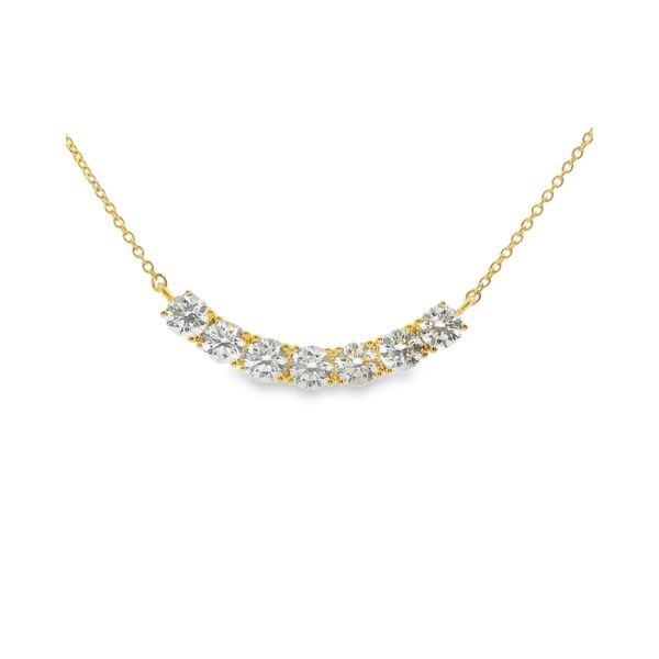 14K YG 2ctw Lab Grown Diamond Smile Necklace, 18' Blocher Jewelers Ellwood City, PA