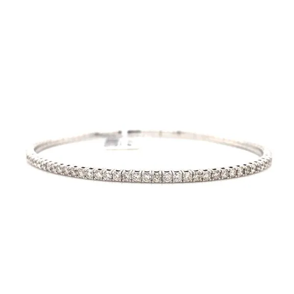 14K White Gold Diamond Bangle Bracelet 1.98Tw Blocher Jewelers Ellwood City, PA