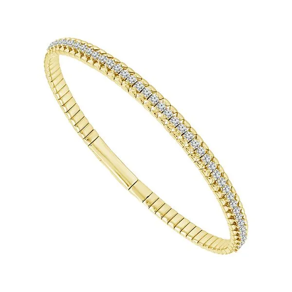 14k Yellow Gold Diamond Bangle 1.33 ct tw Blocher Jewelers Ellwood City, PA