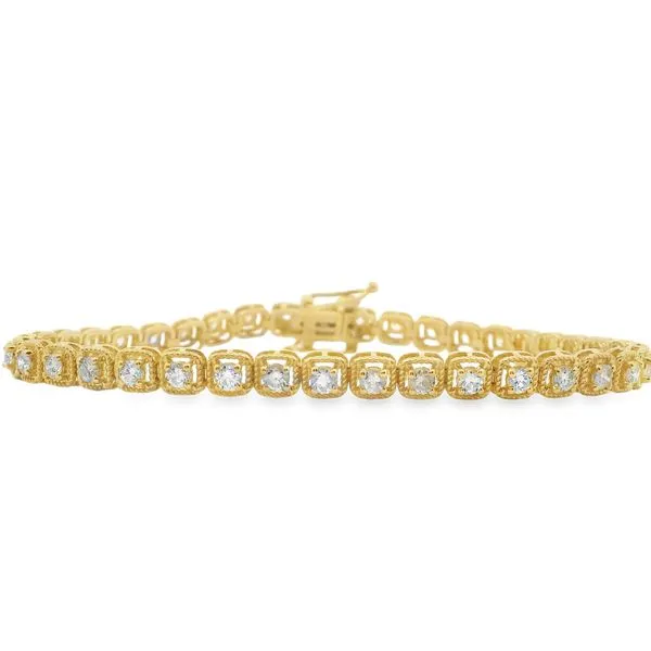 14K Yellow Gold 2.03ctw Diamond Bracelet, 7
