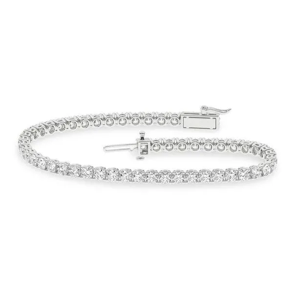 14K White Gold Lab Grown Diamond Tennis Bracelet 7.0CTW Blocher Jewelers Ellwood City, PA