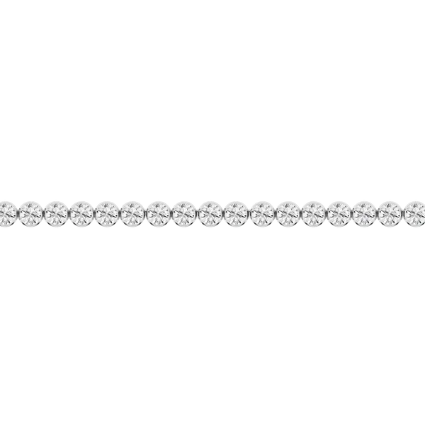 14K White Gold Lab Grown Bezel Set Diamond Tennis Bracelet with 65 Diamonds = 3.0Ctw Blocher Jewelers Ellwood City, PA