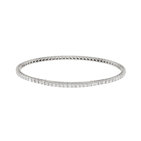 14K WG 3ctw Lab Grown Diamond Eternity Tennis Bracelet Blocher Jewelers Ellwood City, PA