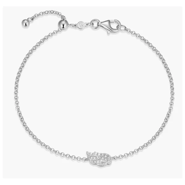 1/10ctw SS Wing Bolo Lab Grown Diamond Bracelet, SI, G-H, 7.75