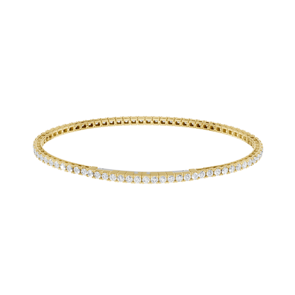 14K YG 3ctw Lab Grown Diamond Eternity Tennis Bracelet Blocher Jewelers Ellwood City, PA